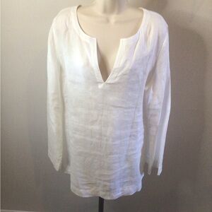Island company long linen white Lutnick size large